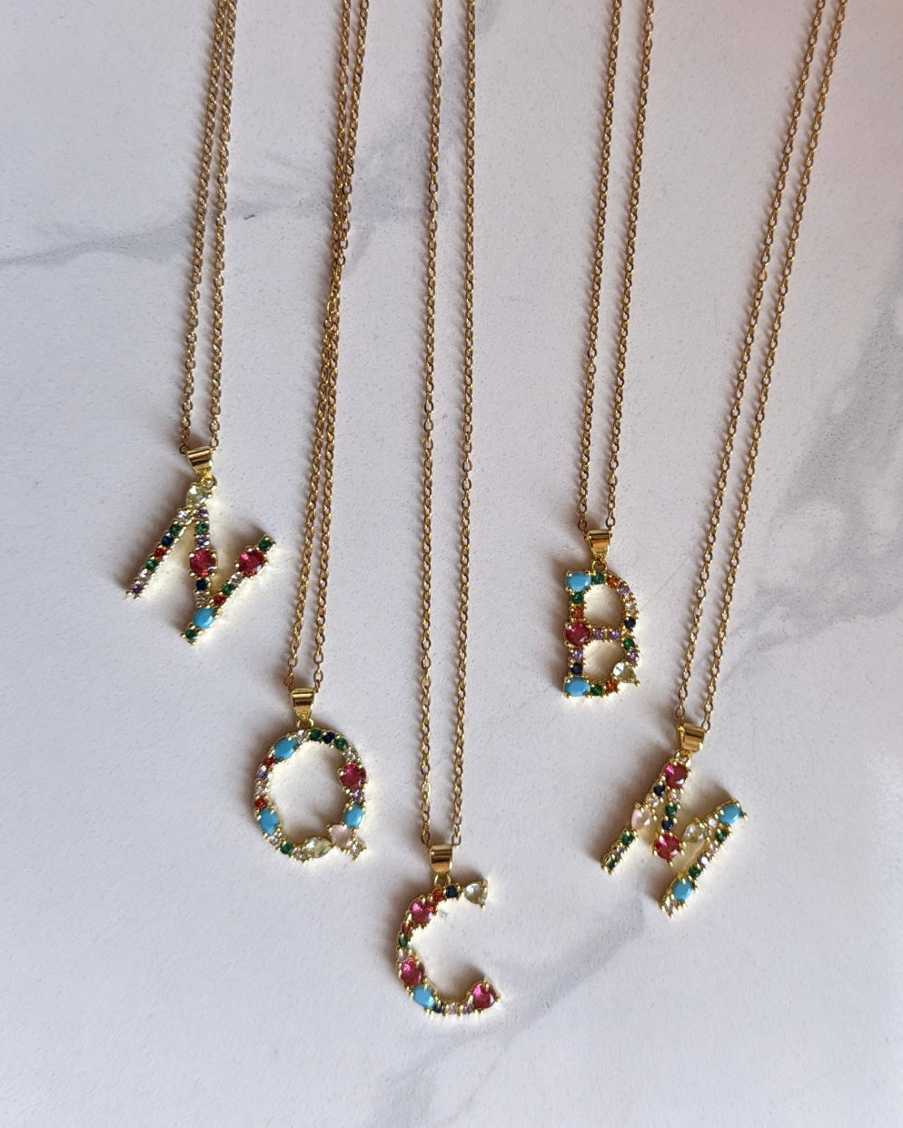 Salome Colorful Initial Necklace