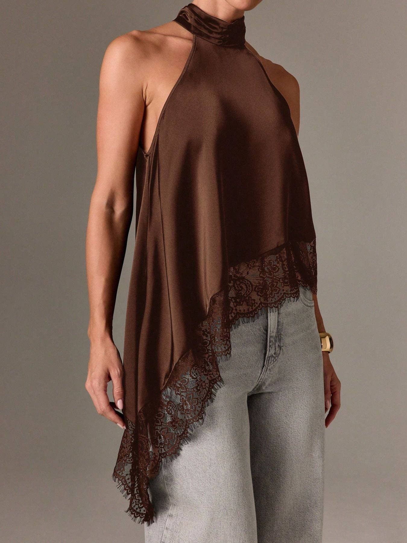 Lace Detail Halter Top