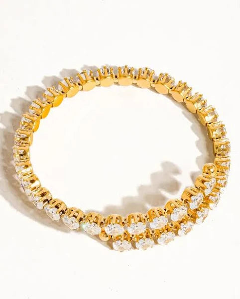 Maelys 18K Gold Non-Tarnish Cz Glam Bracelet
