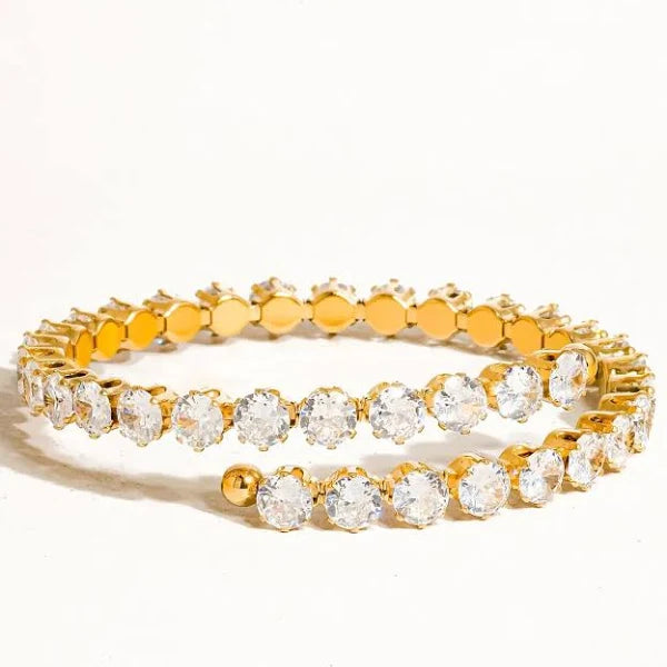 Maelys 18K Gold Non-Tarnish Cz Glam Bracelet