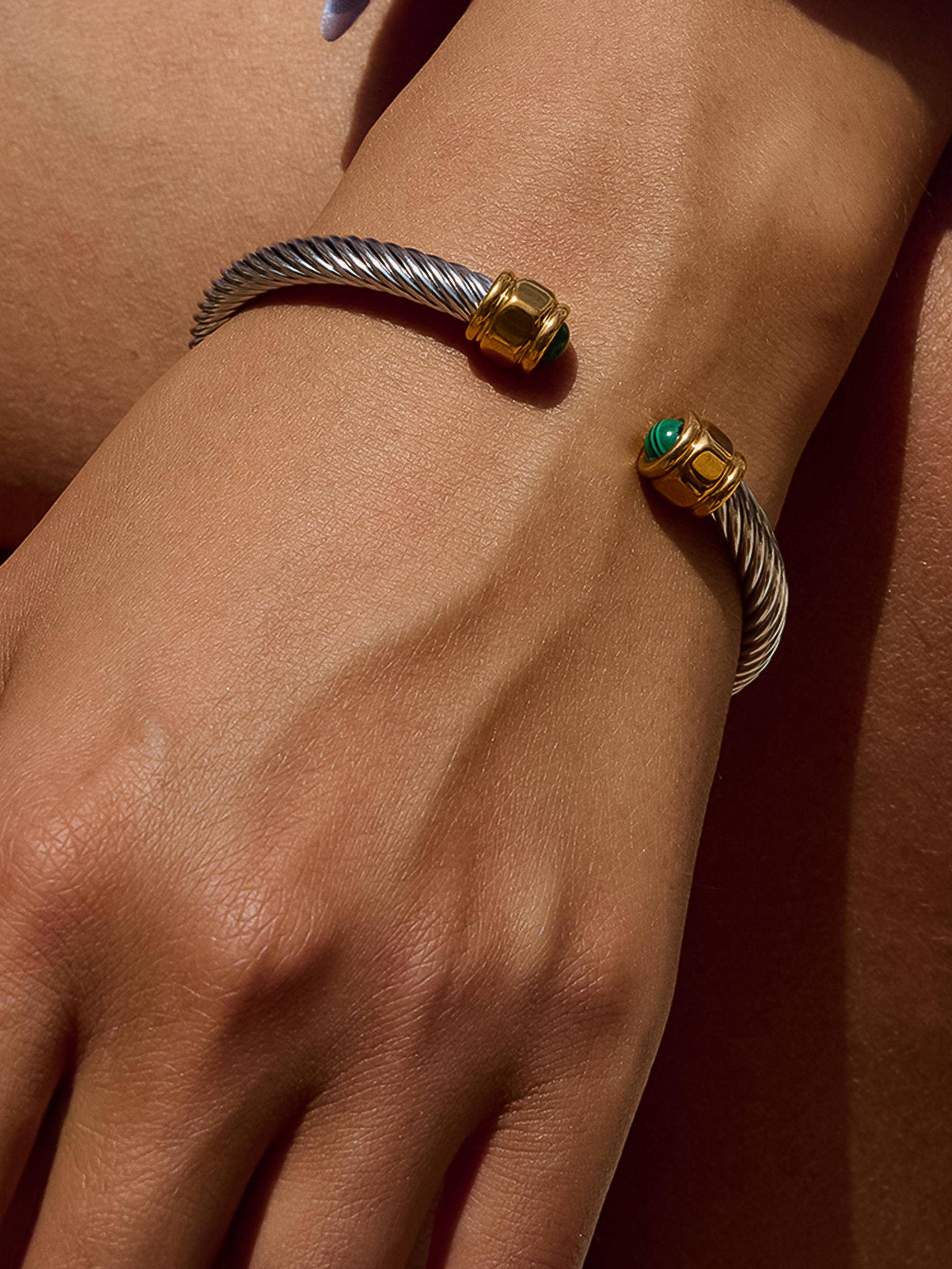 Vail Stone Braided Bangle