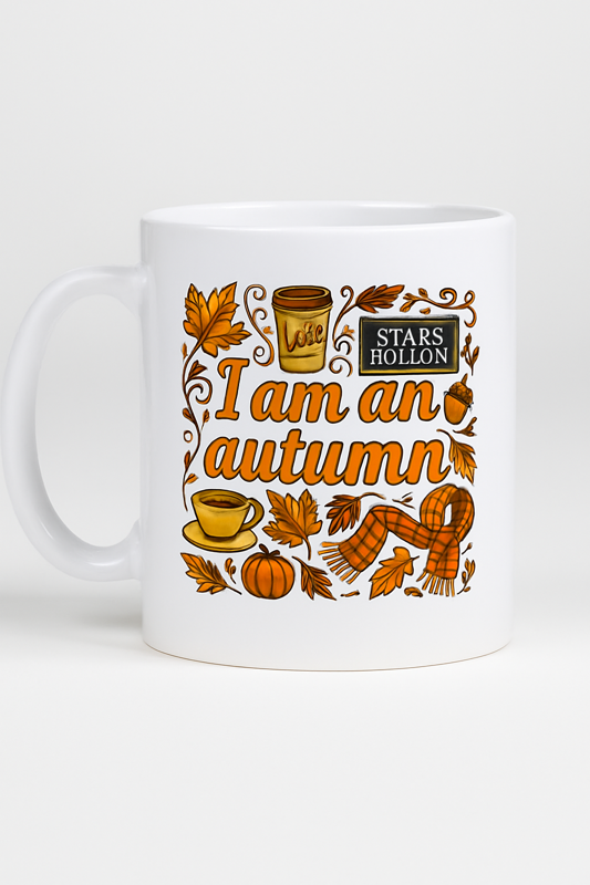 GG Autumn Mug Ceramic Coffee Cup with Seasonal Fall Design for Home & Office Use