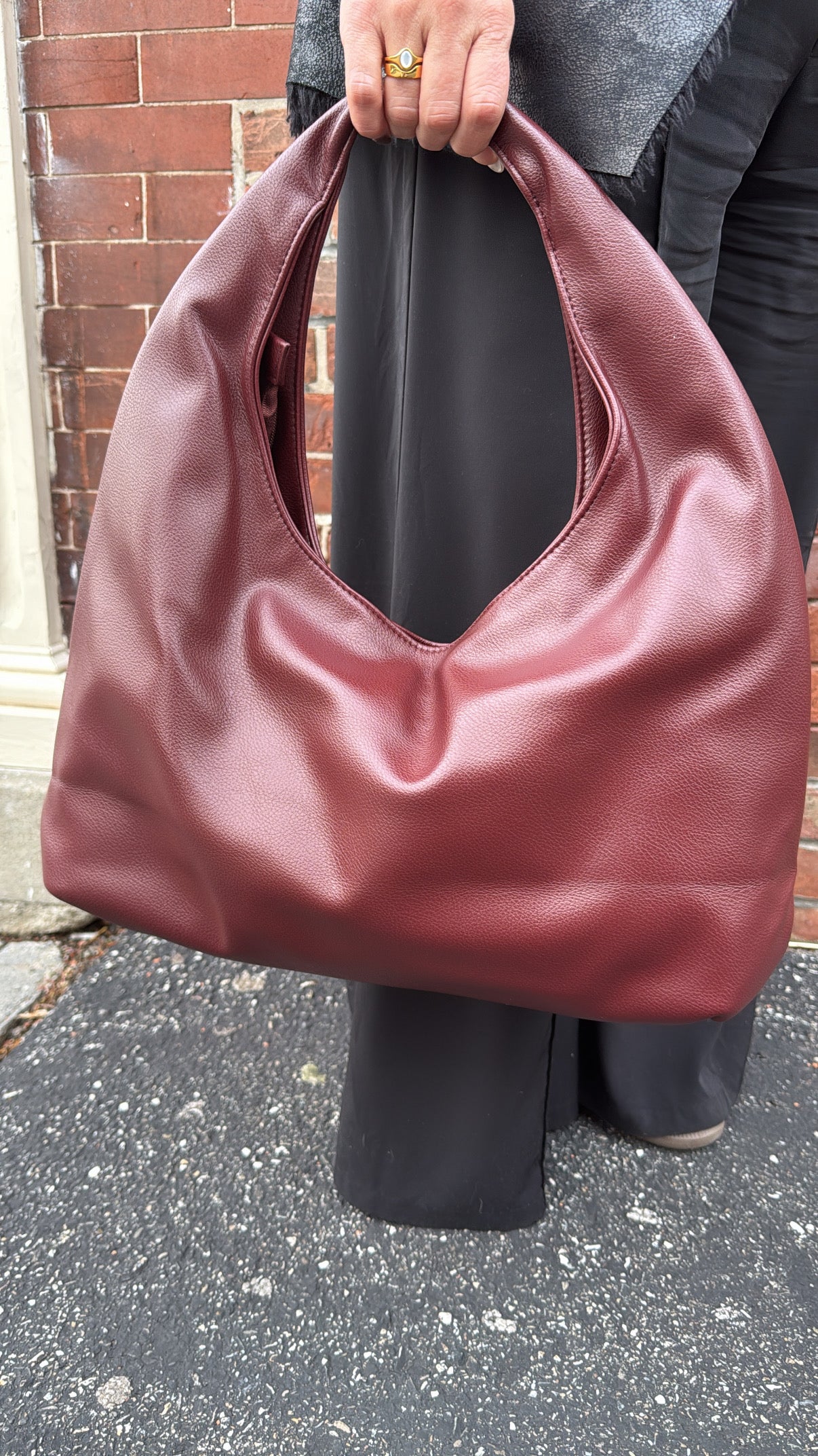 Monaco Shoulder Bag - Burgundy