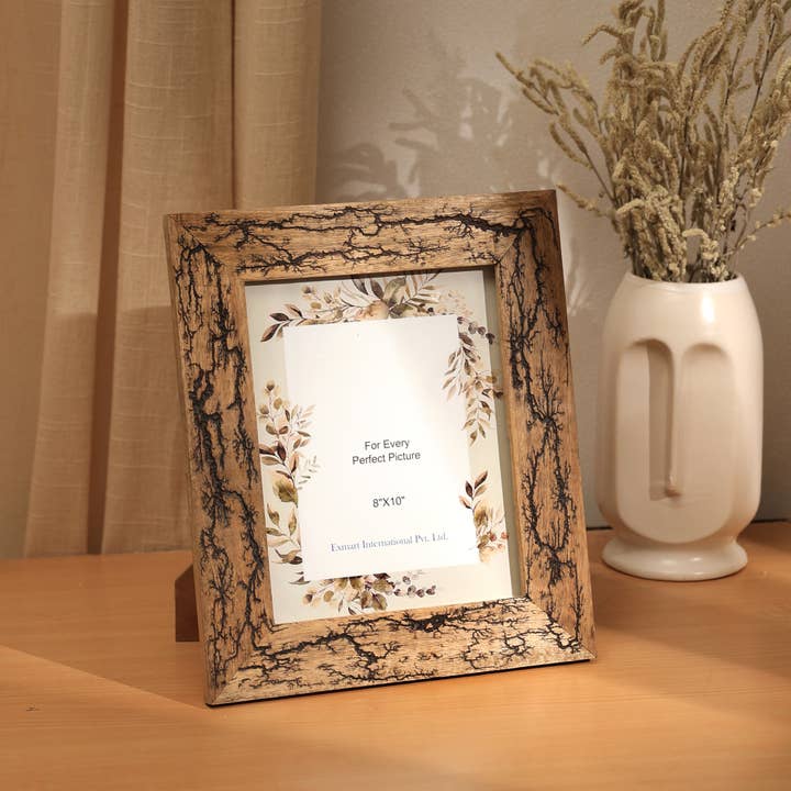 Natural Wood Carving Picture Frame 8x10