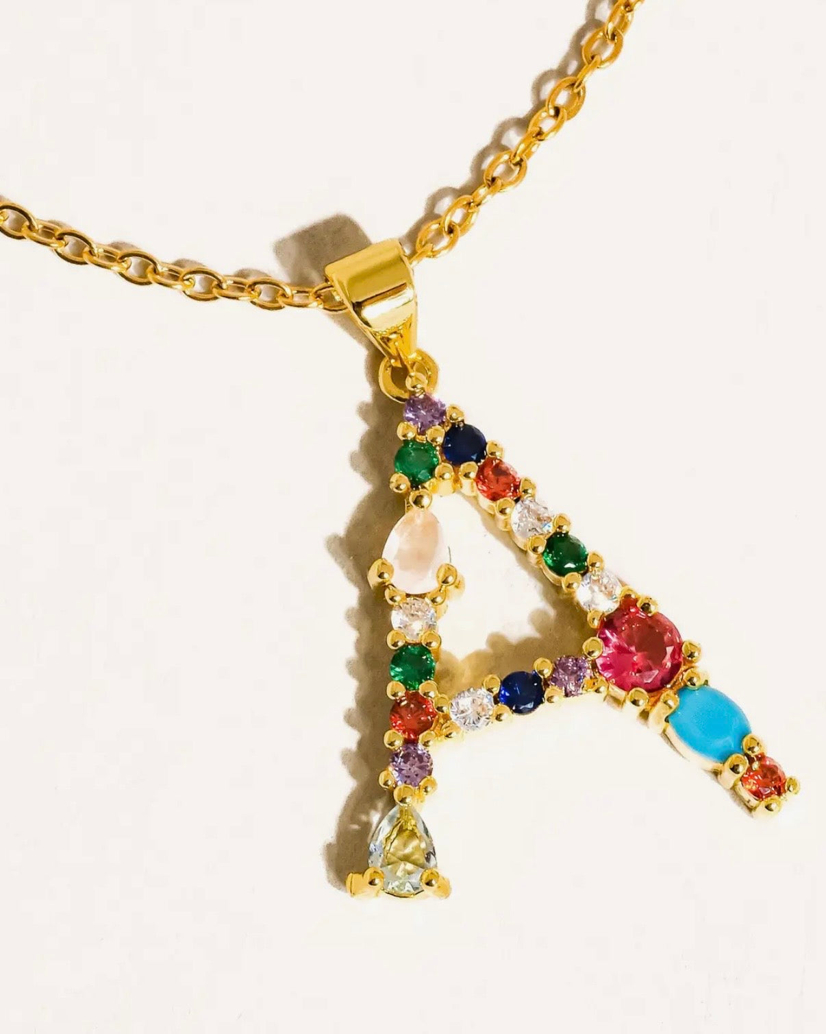 Salome Colorful Initial Necklace