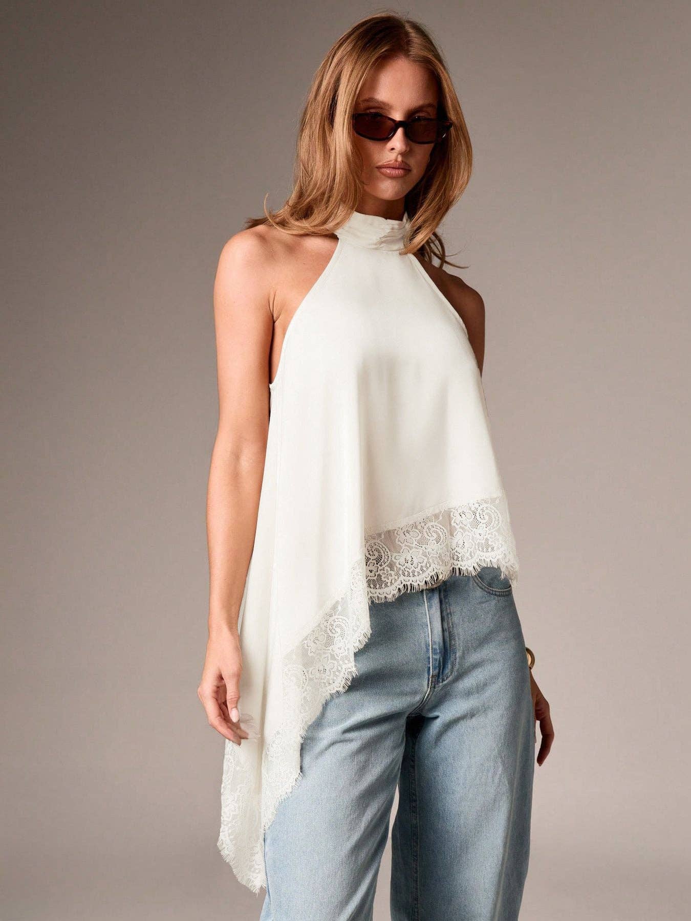 Lace Detail Halter Top