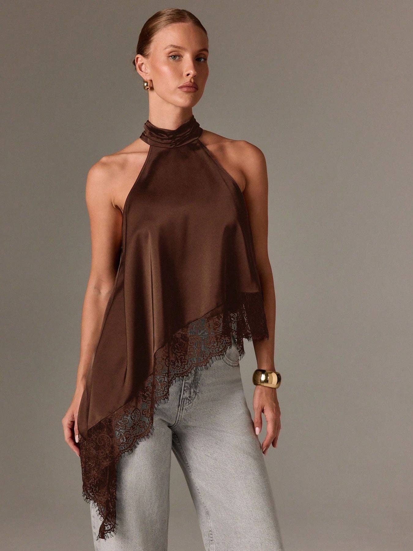 Lace Detail Halter Top
