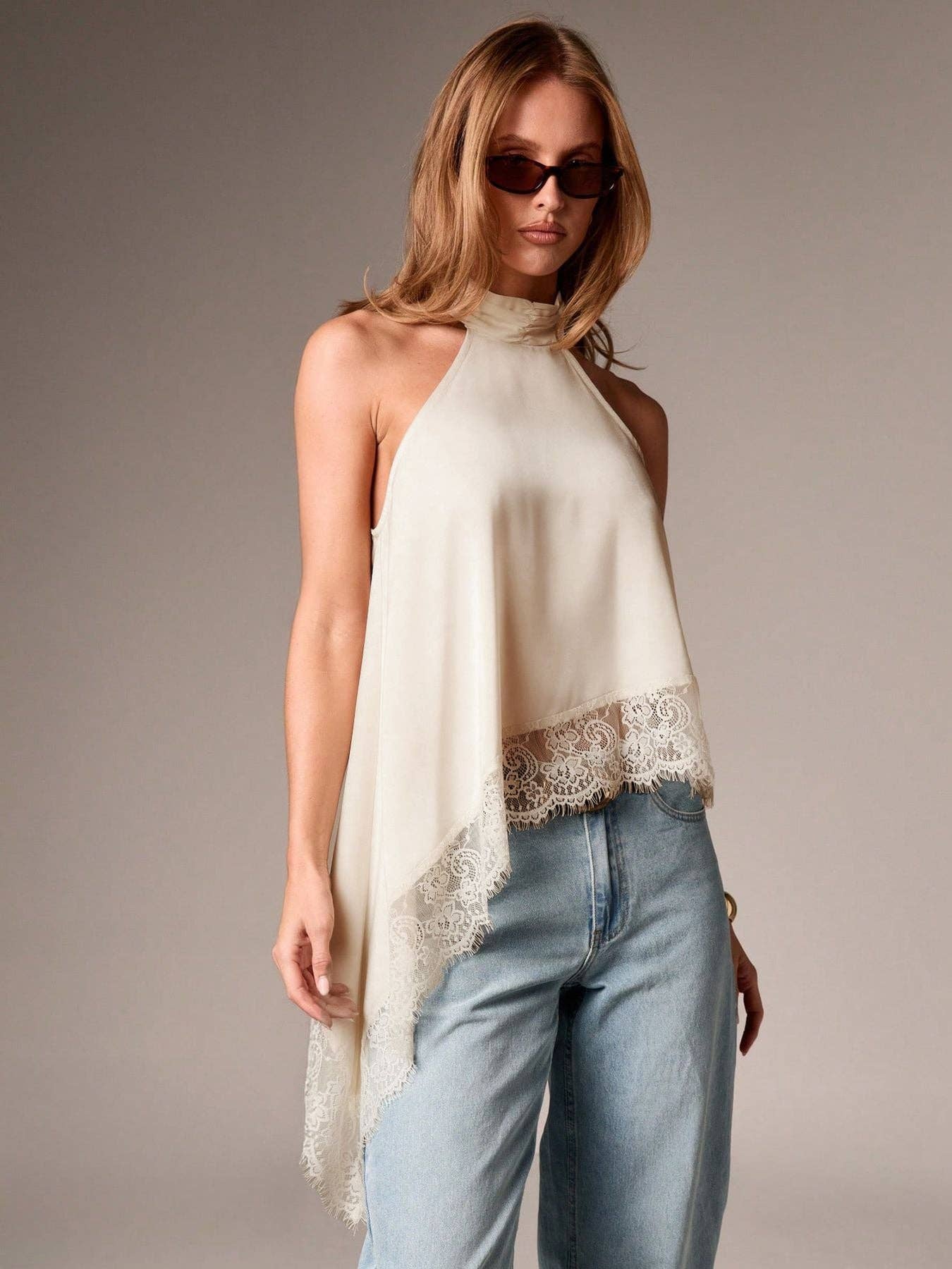 Lace Detail Halter Top