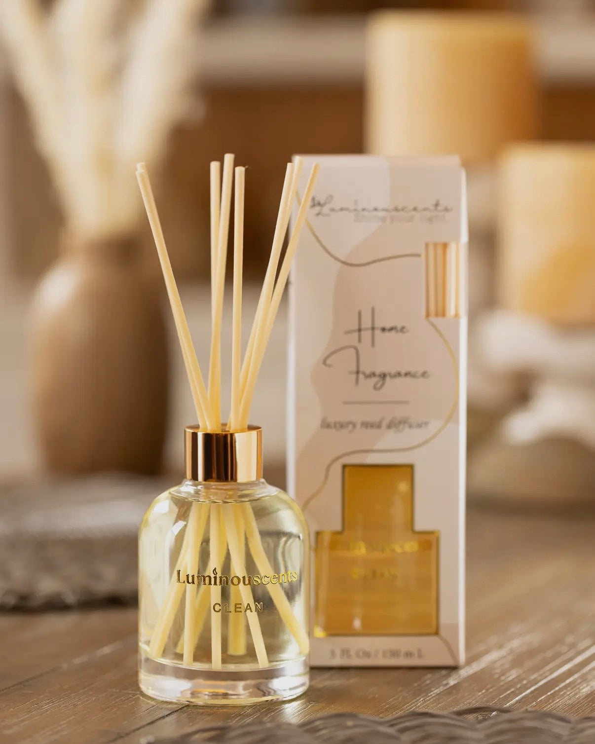 Clean Cotton Scent Luxury Reed Diffuser