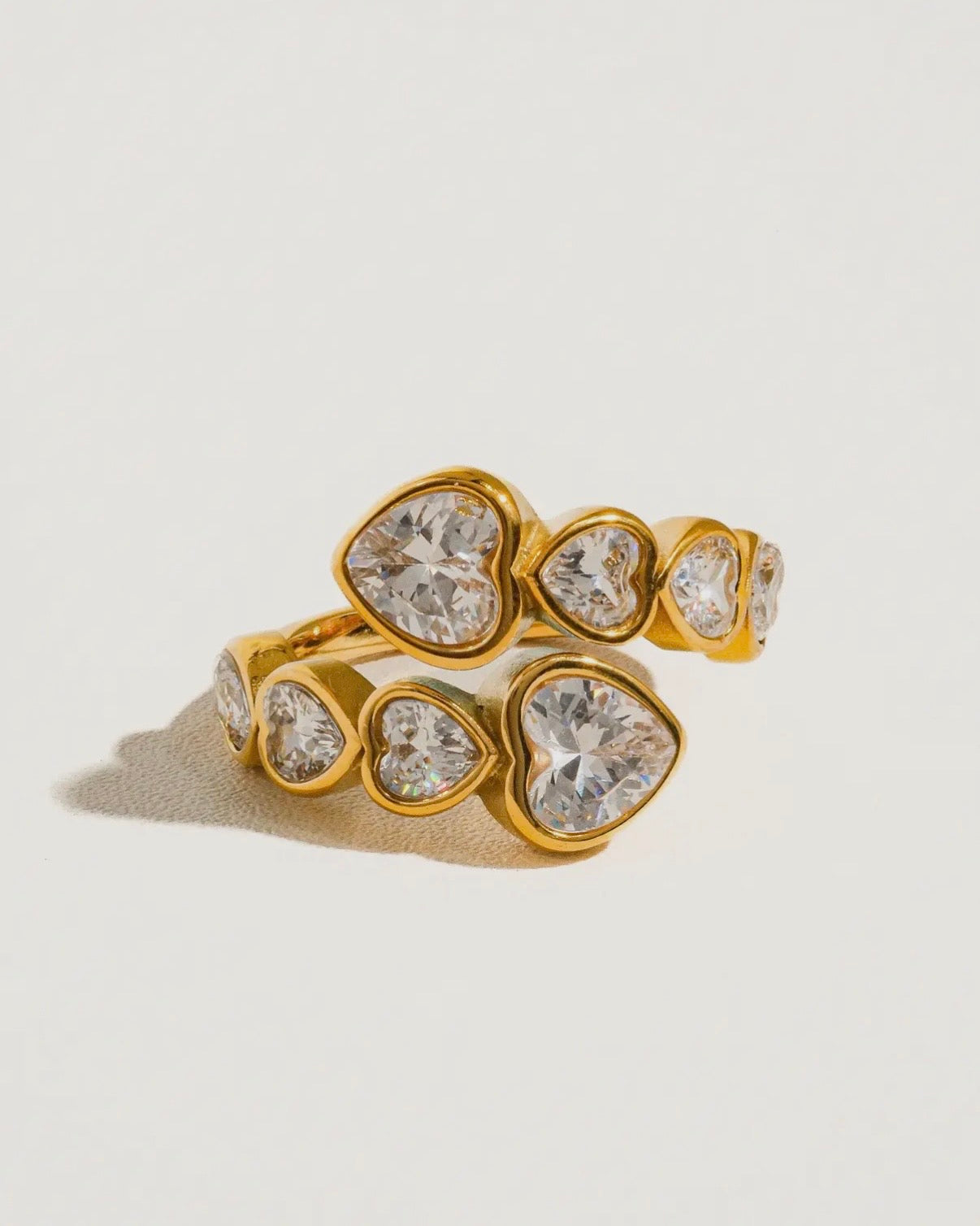 Wyatt Rhinestone Heart Ring