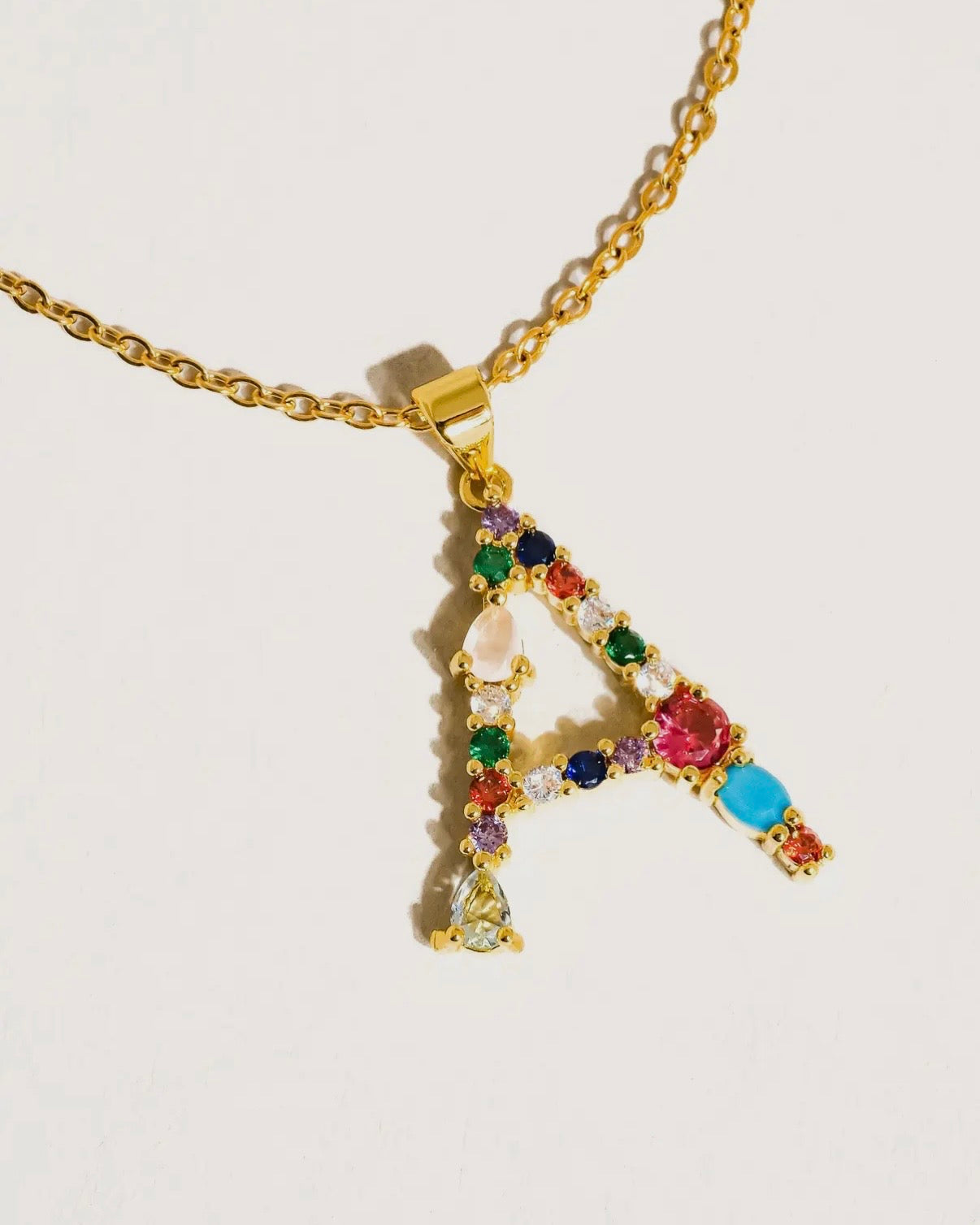 Salome Colorful Initial Necklace