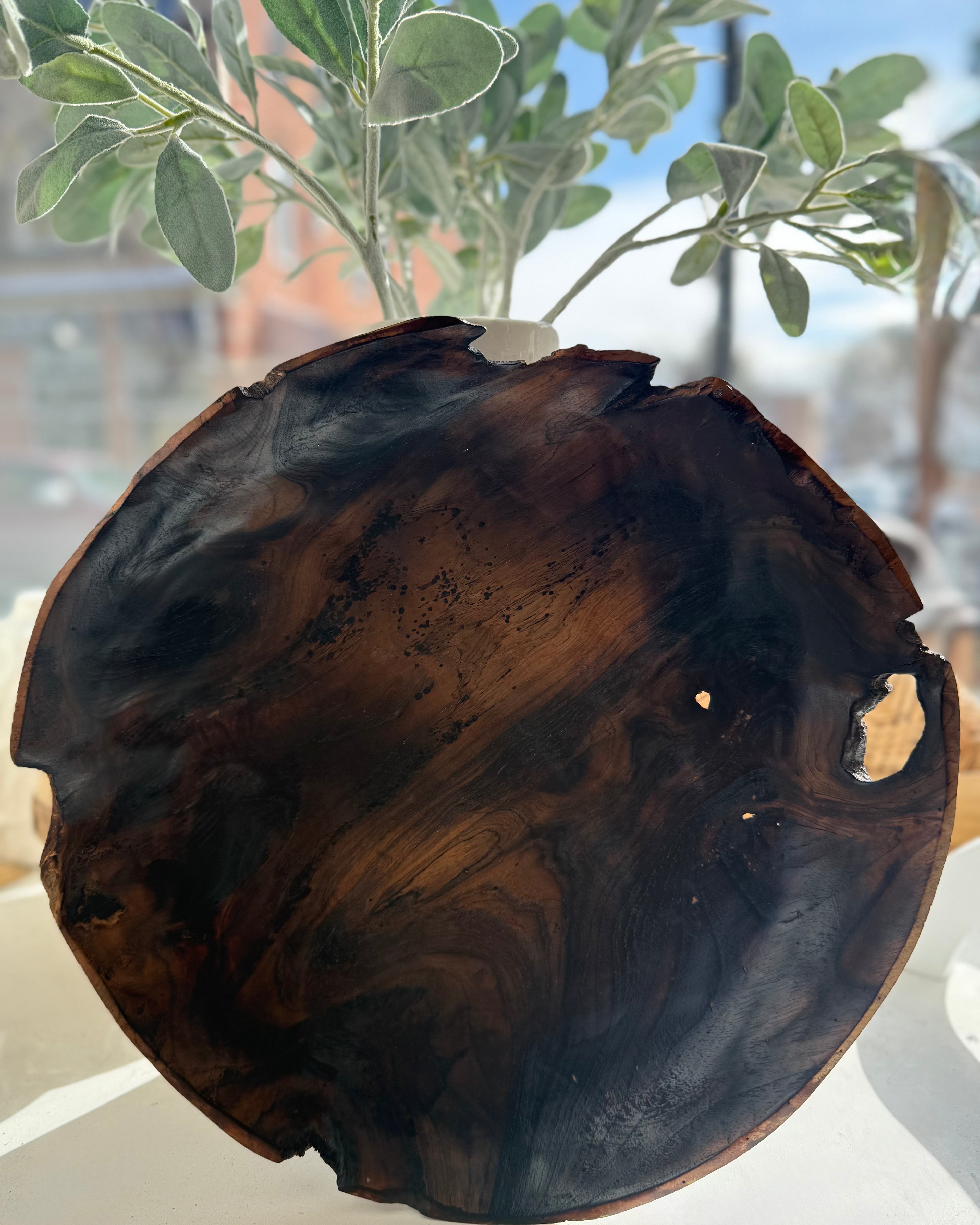 Organic Teak Wood Bowl