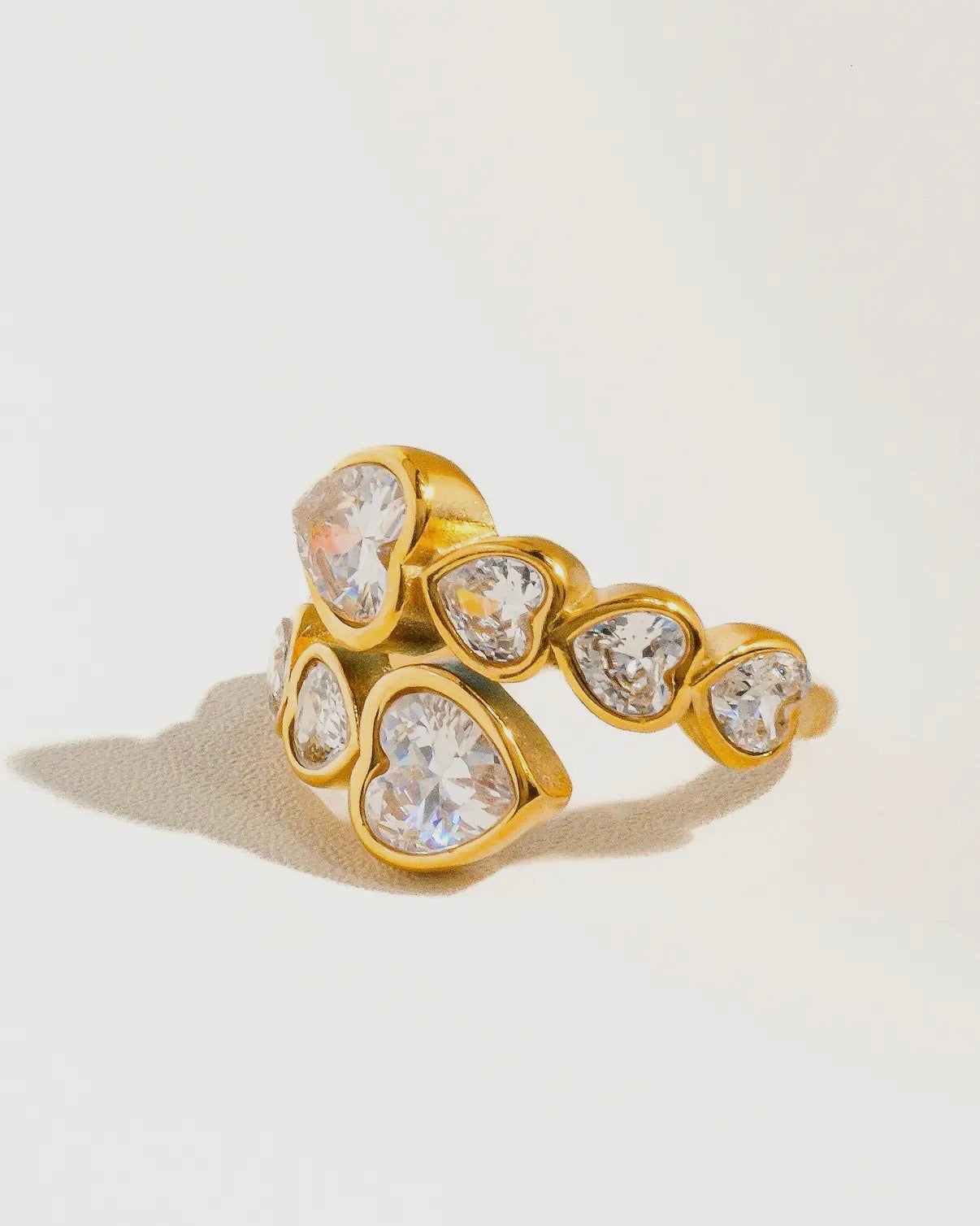 Wyatt Rhinestone Heart Ring