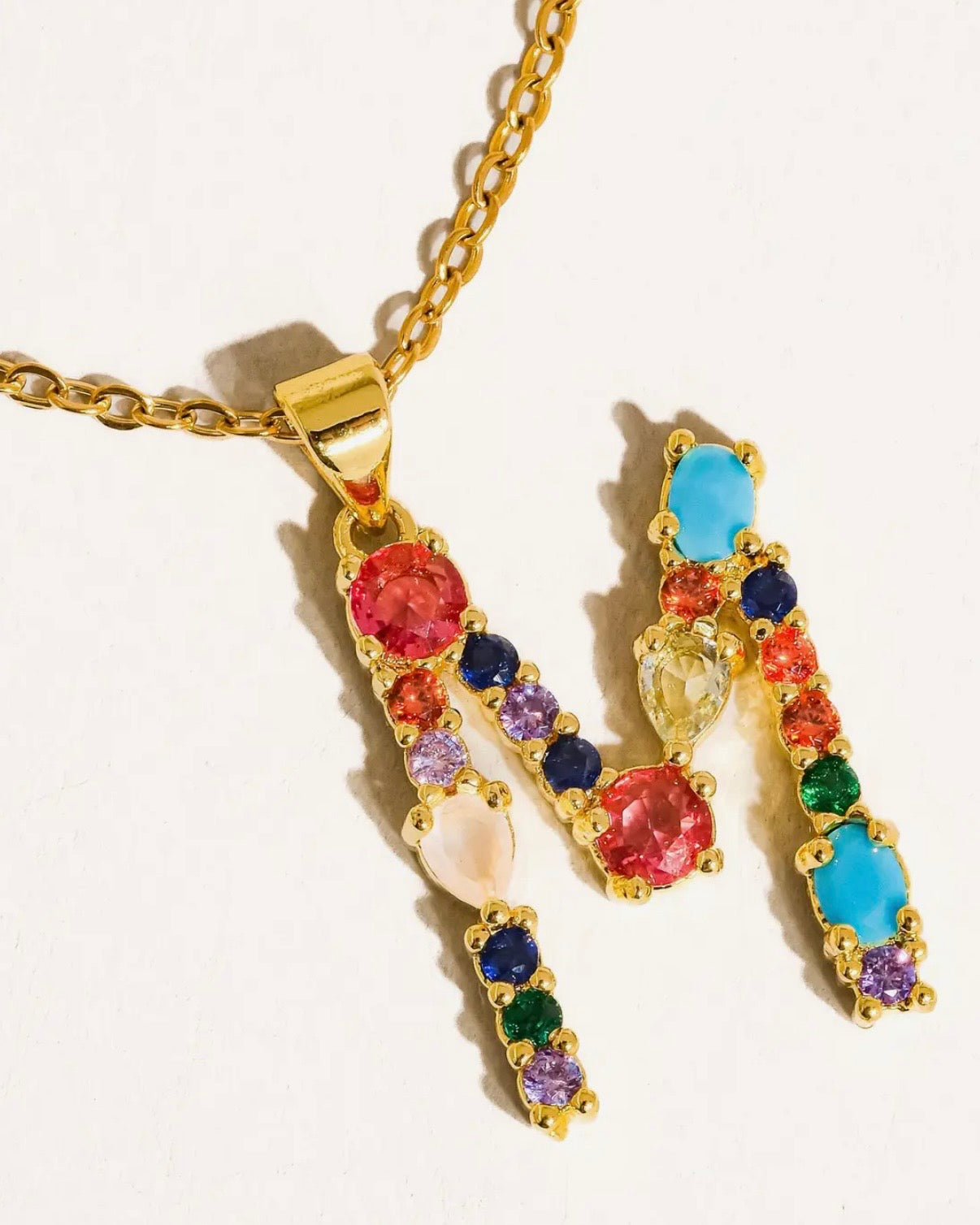 Salome Colorful Initial Necklace