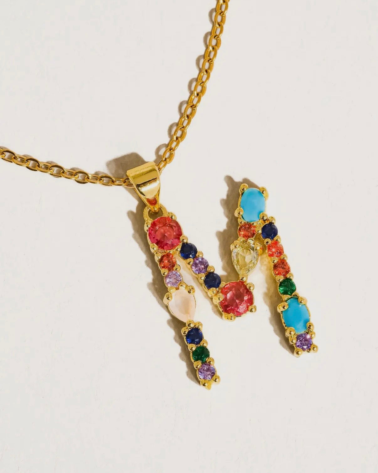 Salome Colorful Initial Necklace