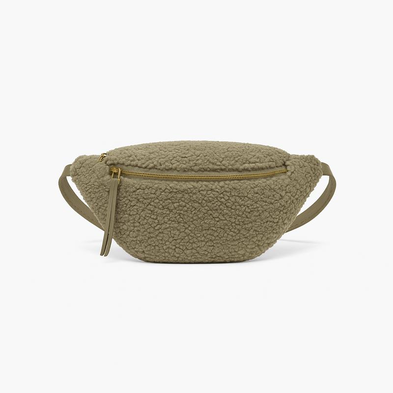 Sherpa Crossbody Sling Bag Moss