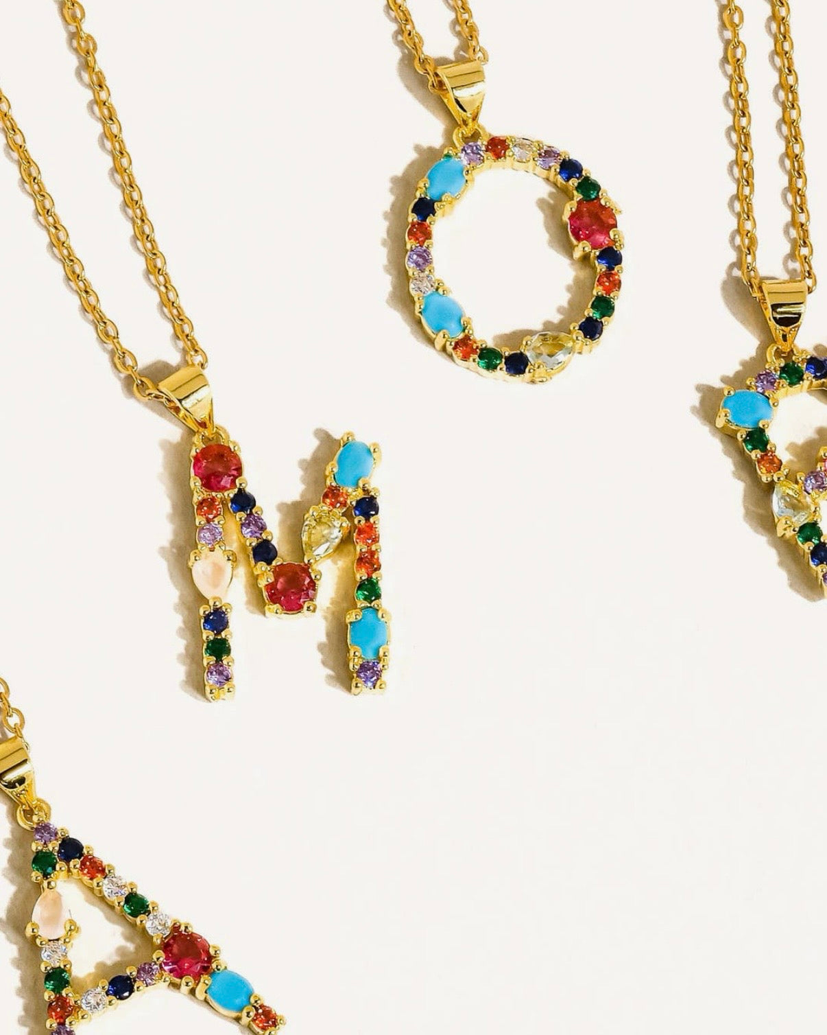 Salome Colorful Initial Necklace