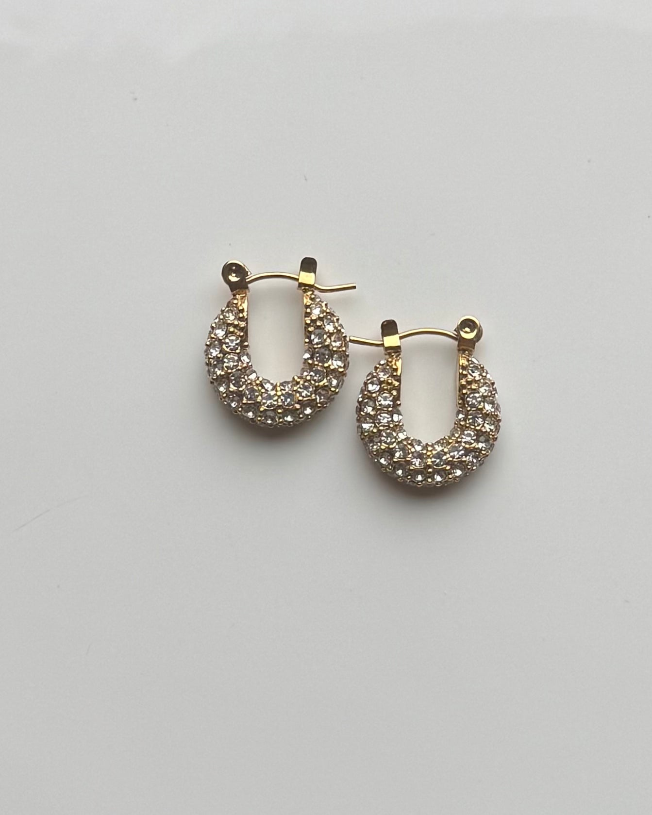 Joleen 18K Gold Non-Tarnish Glam Cz Hoop Earring