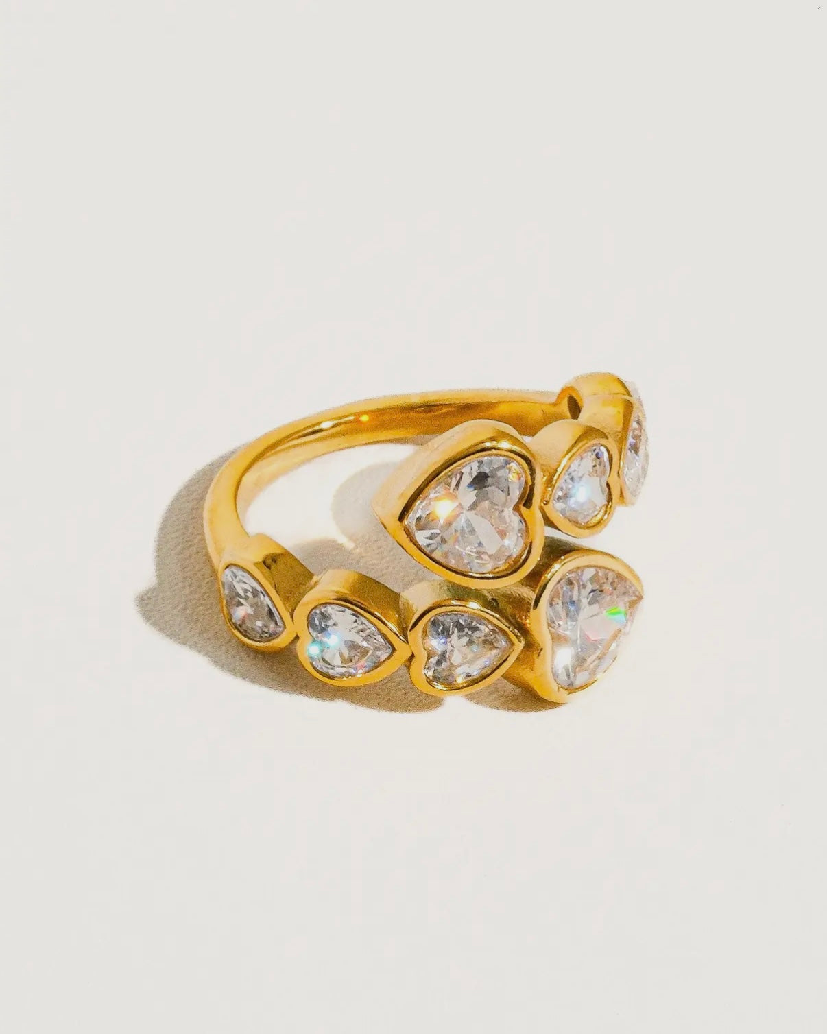 Wyatt Rhinestone Heart Ring