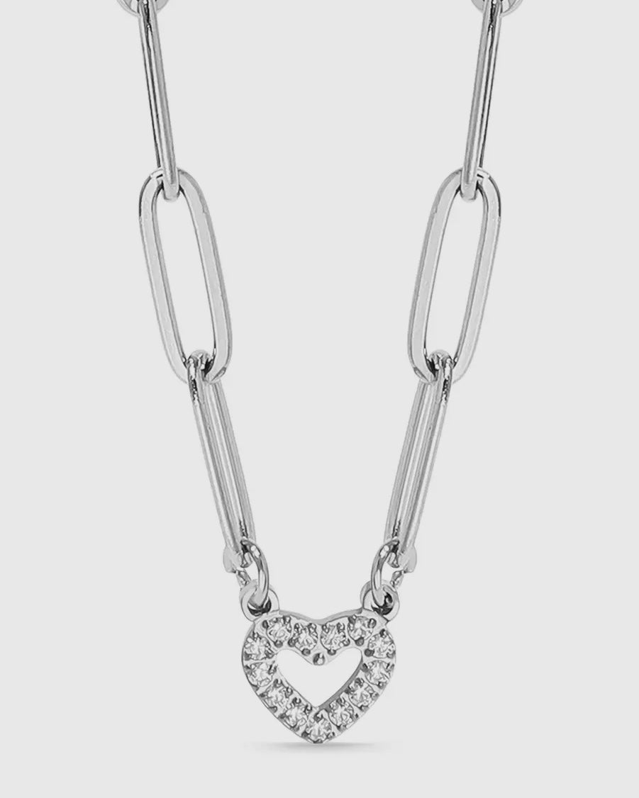 Heart Paperclip Necklace