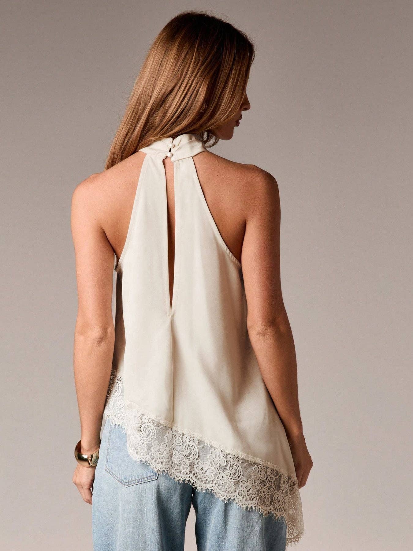 Lace Detail Halter Top