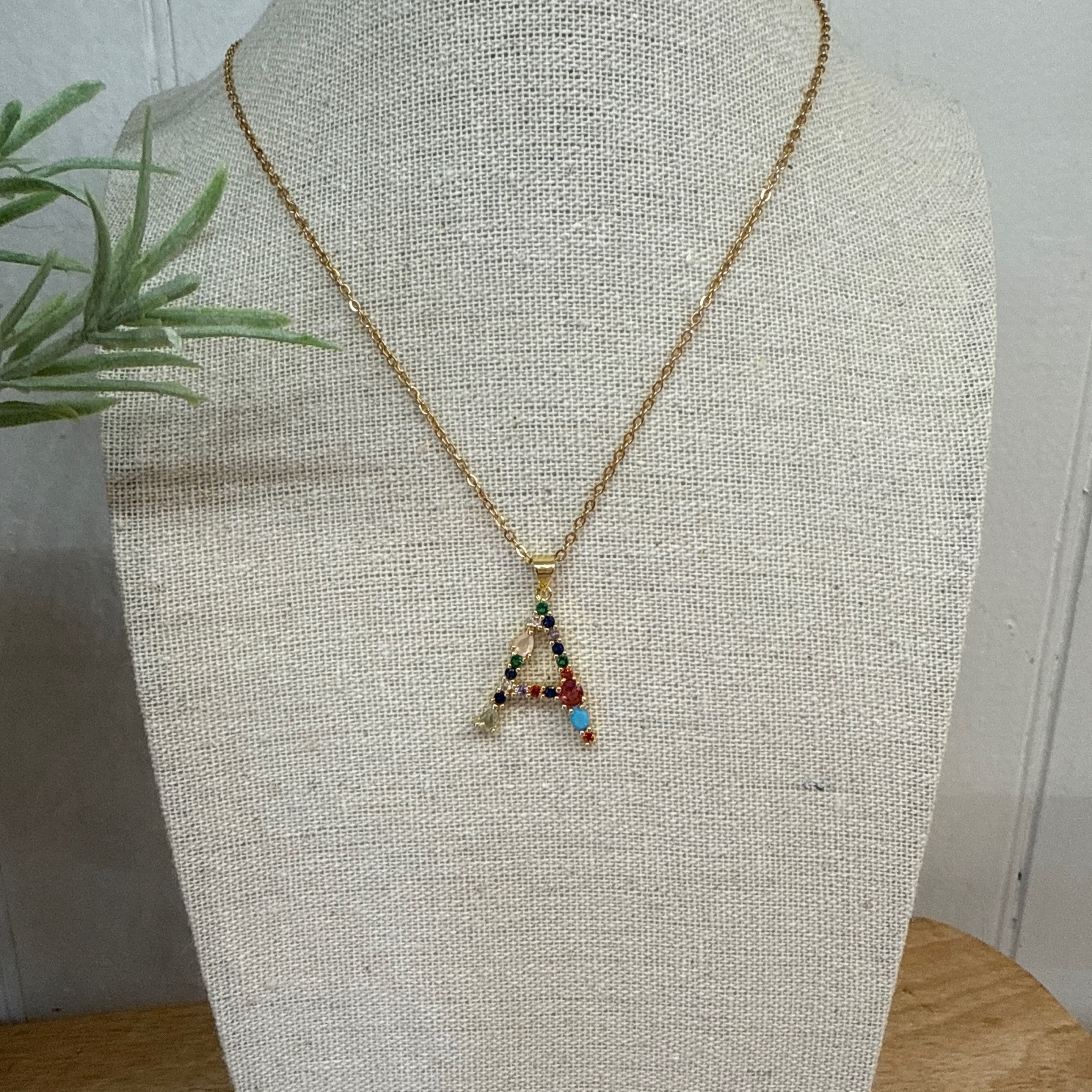 Salome Colorful Initial Necklace